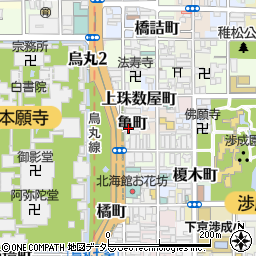 京都府京都市下京区亀町8周辺の地図