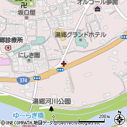湯郷郵便局周辺の地図