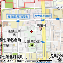 京都府京都市下京区西七条比輪田町14周辺の地図