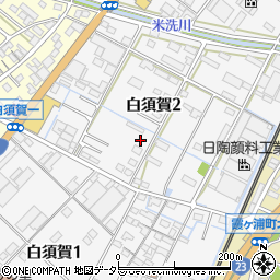 三重県四日市市白須賀周辺の地図