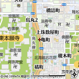 京都府京都市下京区亀町周辺の地図