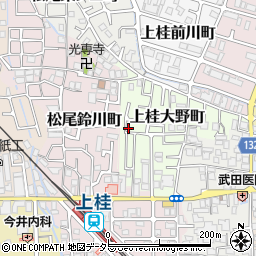 京都府京都市西京区上桂大野町周辺の地図