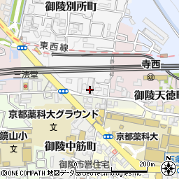 京都府京都市山科区御陵別所町138周辺の地図