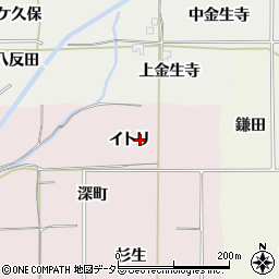 京都府亀岡市曽我部町法貴イトリ周辺の地図