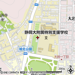 静岡市役所　スポーツ施設城北運動場周辺の地図