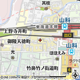 京都府京都市山科区御陵鳥ノ向町11周辺の地図