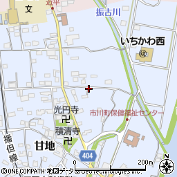 兵庫県神崎郡市川町甘地周辺の地図