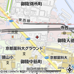 京都府京都市山科区御陵別所町137周辺の地図