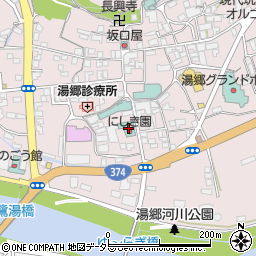 岡山県湯郷温泉花の宿にしき園周辺の地図