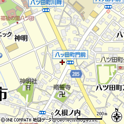 愛知県知立市八ツ田町門前周辺の地図