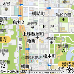 京都府京都市下京区上珠数屋町336周辺の地図