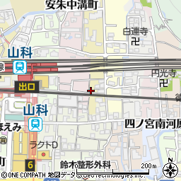京都府京都市山科区安朱馬場ノ西町4周辺の地図