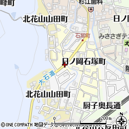 京都府京都市山科区日ノ岡石塚町周辺の地図