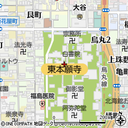 京都府京都市下京区常葉町周辺の地図