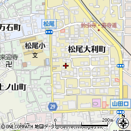 京都府京都市西京区松尾大利町周辺の地図