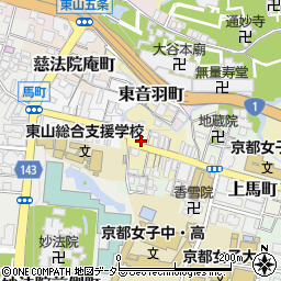 京都府京都市東山区下馬町周辺の地図