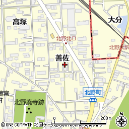 愛知県岡崎市北野町善佐の地図 住所一覧検索 地図マピオン