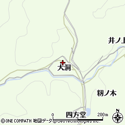愛知県岡崎市滝町大洞周辺の地図