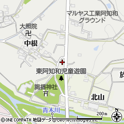 愛知県岡崎市西阿知和町於新造周辺の地図