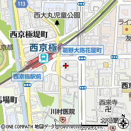 ＵＲ西京極駅前団地周辺の地図