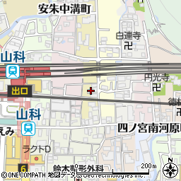 京都府京都市山科区安朱馬場ノ西町5周辺の地図