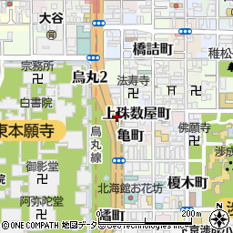 京都府京都市下京区上珠数屋町周辺の地図