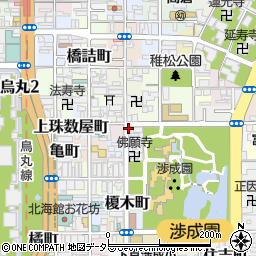 リパーク東本願寺東第４駐車場周辺の地図