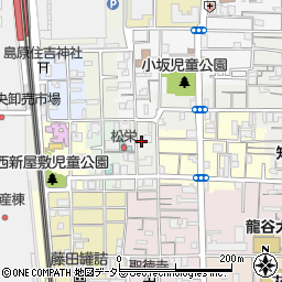 京都府京都市下京区西新屋敷上之町周辺の地図