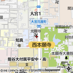 京都府京都市下京区大宮二丁目周辺の地図