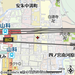 京都府京都市山科区安朱馬場ノ西町6周辺の地図