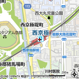 西京極駅周辺の地図