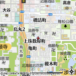 京都府京都市下京区上珠数屋町331周辺の地図