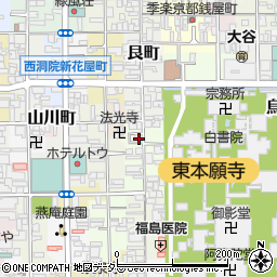 京都府京都市下京区東若松町周辺の地図