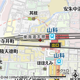 京都府京都市山科区上野御所ノ内町周辺の地図