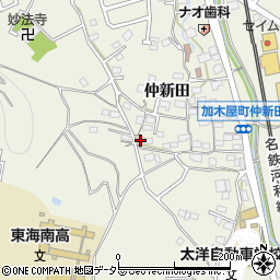 愛知県東海市加木屋町仲新田34周辺の地図