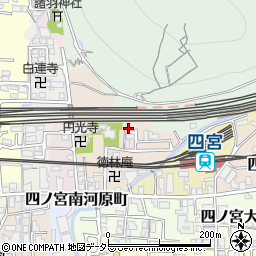 京都府京都市山科区四ノ宮泉水町13-14周辺の地図