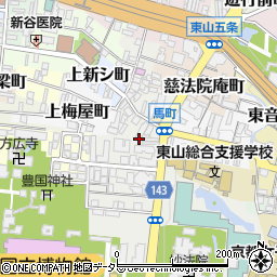 京都府京都市東山区鐘鋳町414-2周辺の地図