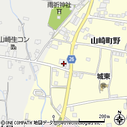 兵庫県宍粟市山崎町野389周辺の地図