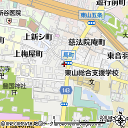 京都府京都市東山区鐘鋳町414-14周辺の地図