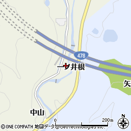 京都府亀岡市上矢田町一ノ井根周辺の地図