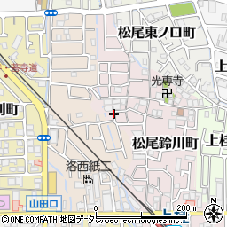 京都府京都市西京区松尾鈴川町周辺の地図