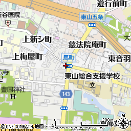 京都府京都市東山区鐘鋳町414-11周辺の地図