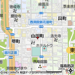 京都府京都市下京区山川町周辺の地図
