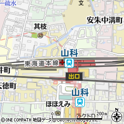 山科駅周辺の地図