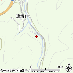 滋賀県大津市逢坂周辺の地図