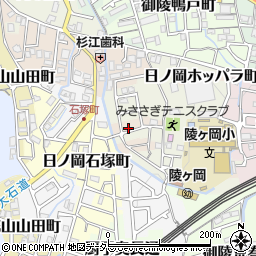 京都府京都市山科区日ノ岡ホッパラ町51周辺の地図