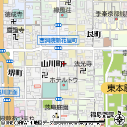 京都府京都市下京区西松屋町周辺の地図