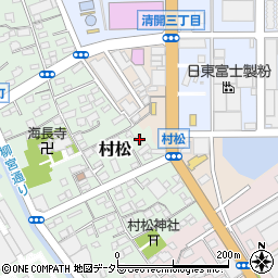 静岡県静岡市清水区村松66-22周辺の地図