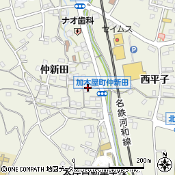 愛知県東海市加木屋町仲新田69周辺の地図