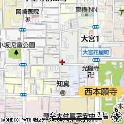 京都府京都市下京区裏片町周辺の地図